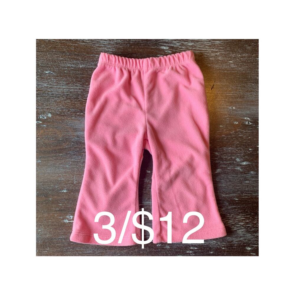 GS - Pink Fleece Sweatpants with Flare 9 Months